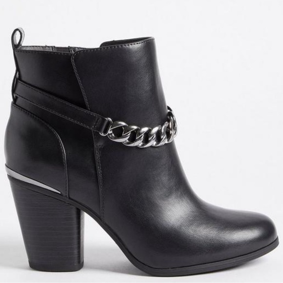 Chain Heel Bootie - Black - Size 7.5WW NWT - Picture 3 of 5